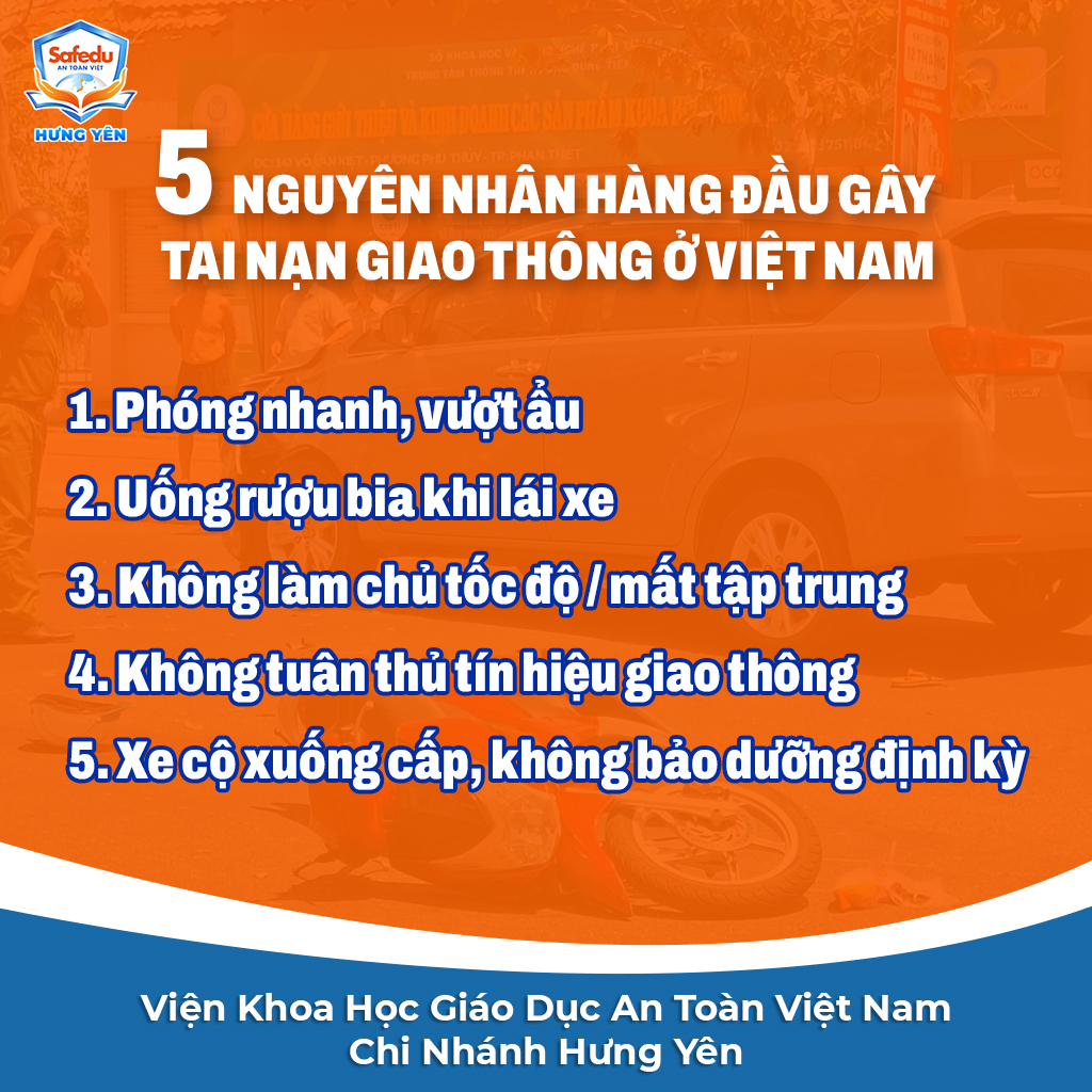 Kỹ năng phòng chống tai nạn giao thông Safedu Hưng Yên