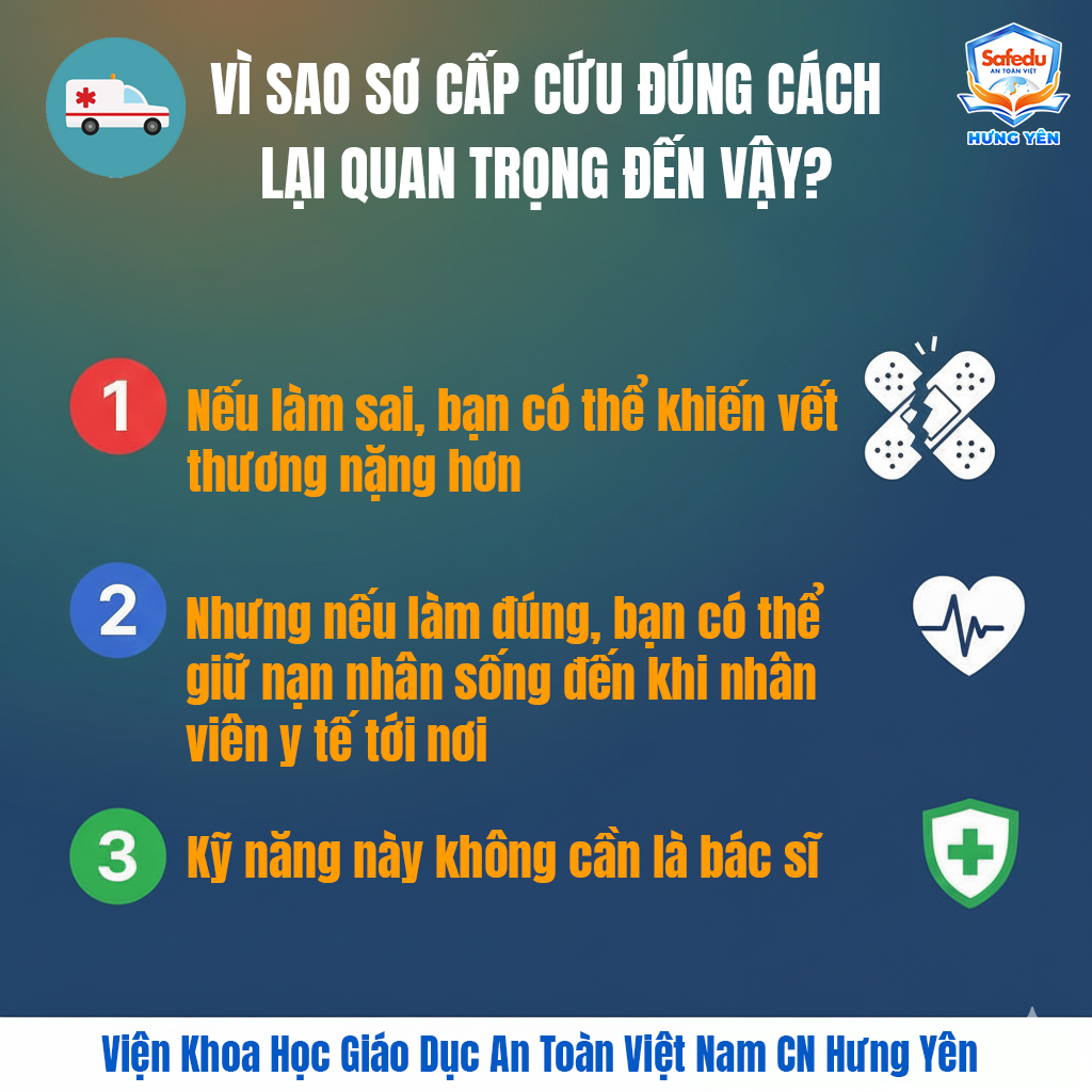 Kỹ năng sơ cấp cứu ban đầu Safedu Hưng Yên
