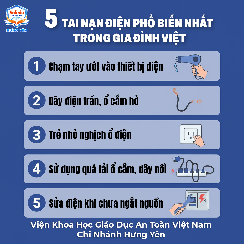 Kỹ năng phòng chống và xử lý tai nạn điện Safedu Hưng Yên